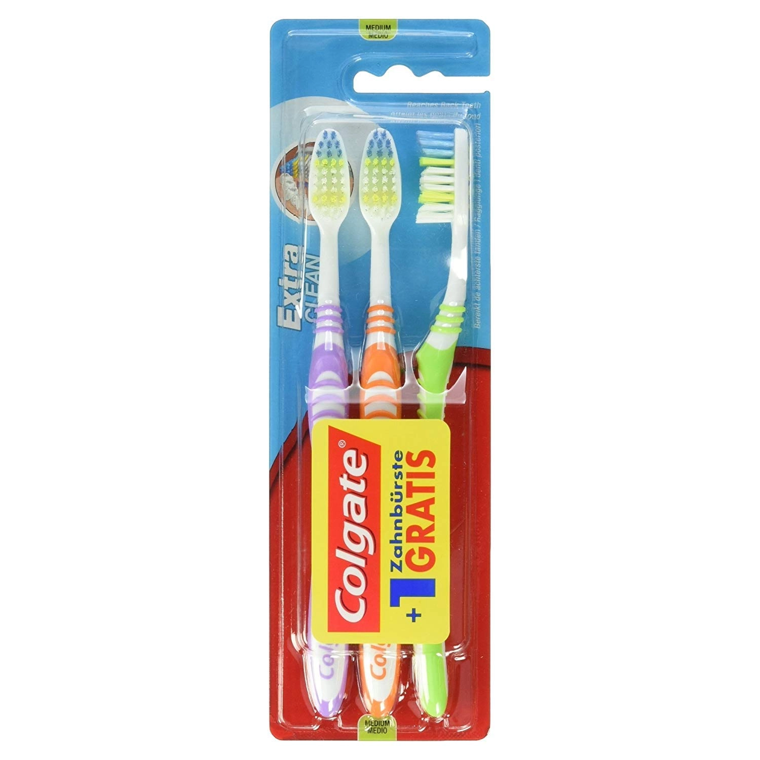 EXTRA CLEAN tooth brush - Medium 3-Piece Pack