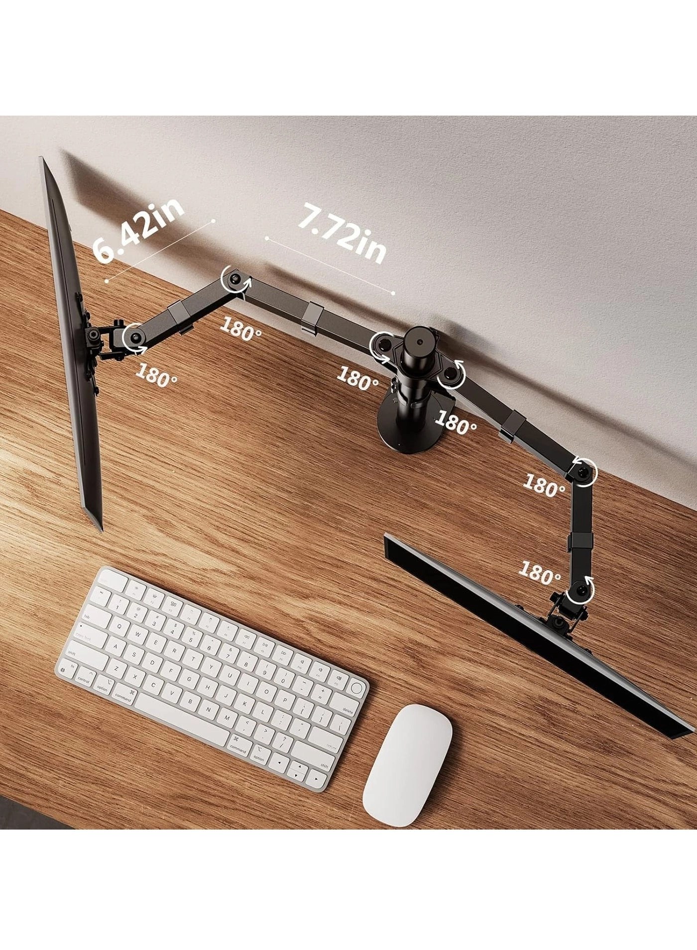 Dual Monitor Stand - 32 Inches 75x75/100x100mm