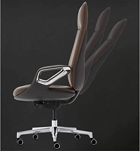 Desk Chair - PU Leather Brown High Back