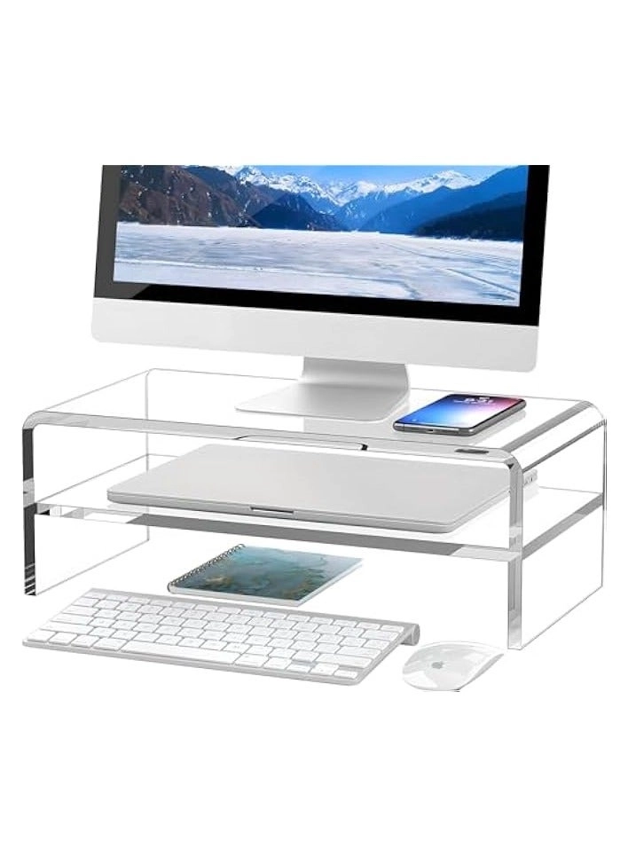 Monitor Stand - Acrylic Clear