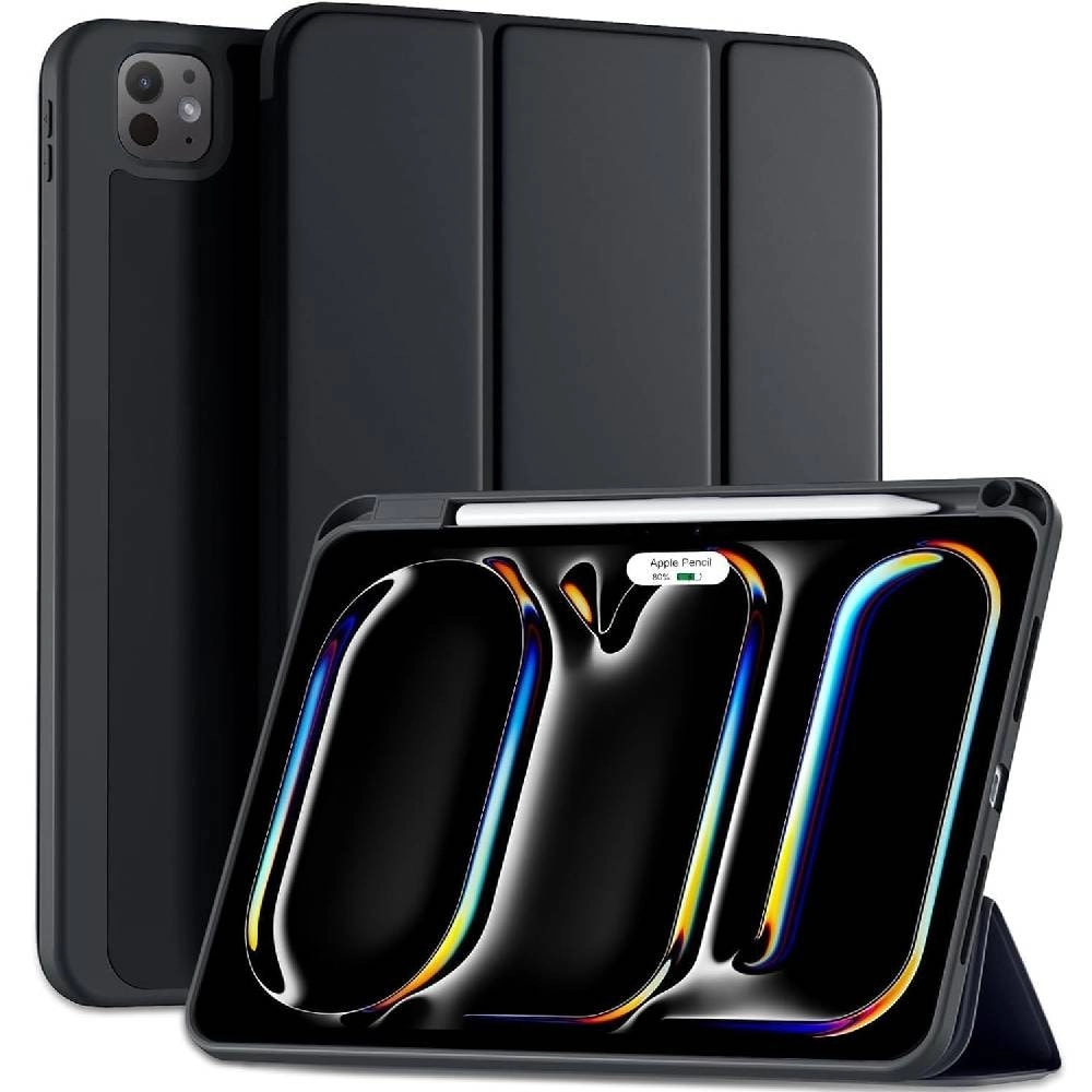 Allied Data Technologies Trifold Stand Case with Pencil Holder for iPad Air 13-inch (M2, 2024) and iPad Pro 12.9-inch (6th/5th Gen, 2022/2021)