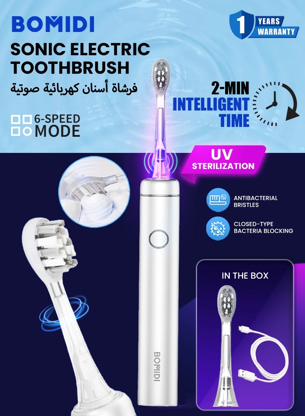 TX6 - 60° Sweeping 6 Modes UV Sterilization