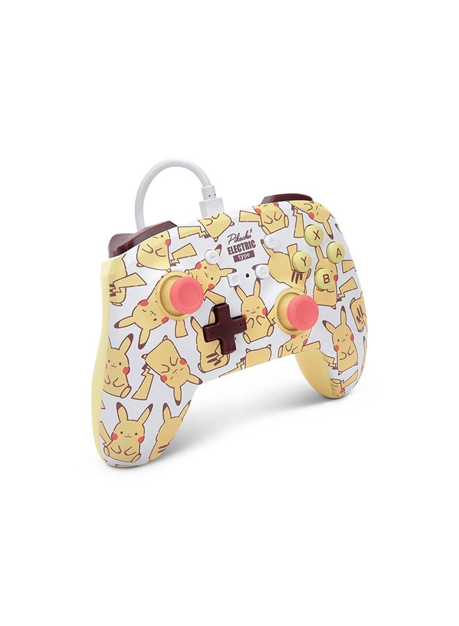 Nintendo Switch Enhanced Wired Controller Pikachu Moods