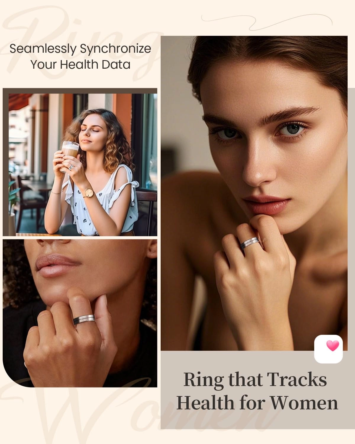 FT Ring - Fitness Health Tracker Sleep Monitoring IP68 Waterproof