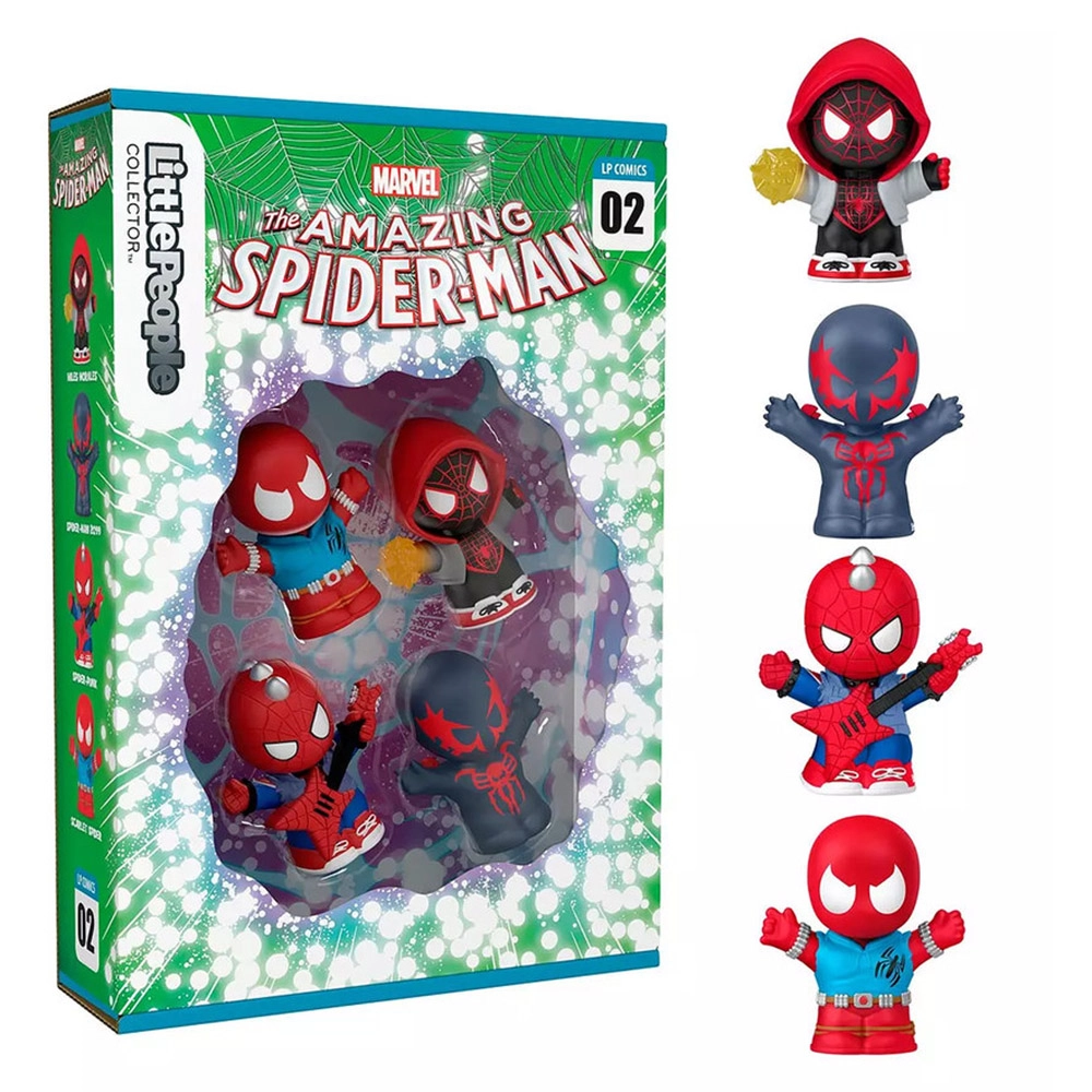 Fisher-Price Little People Collector Marvel Spider-Man - Issue 2 - Marvel Spider-Man - 4 pcs