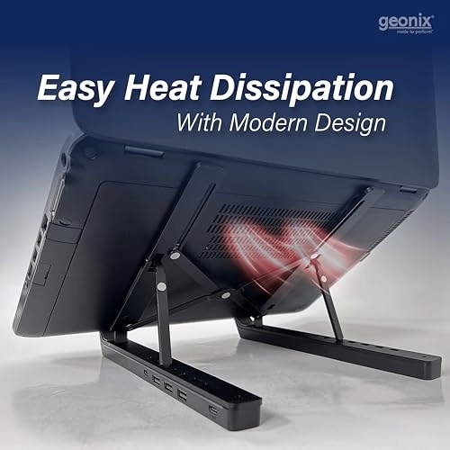 6 Angles Height Adjustable Foldable Laptop/Notebook Aluminium Alloy Stand - up to 17 inches