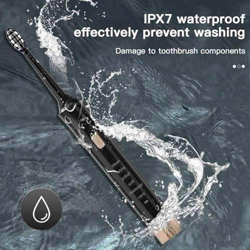 Electric Toothbrush - 5 Brush Heads 6 Cleaning Modes IPX7 Waterproof
