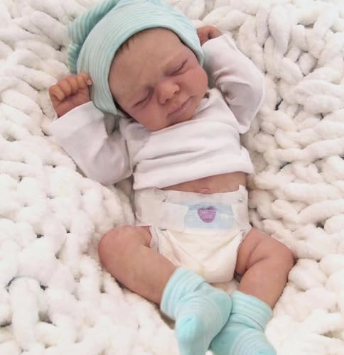 Reborn Baby Doll - 18 Inch Silicone Vinyl Rooted Hair Bundle