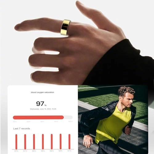Smart Ring Health Tracker - Silver #8 IP68 Waterproof