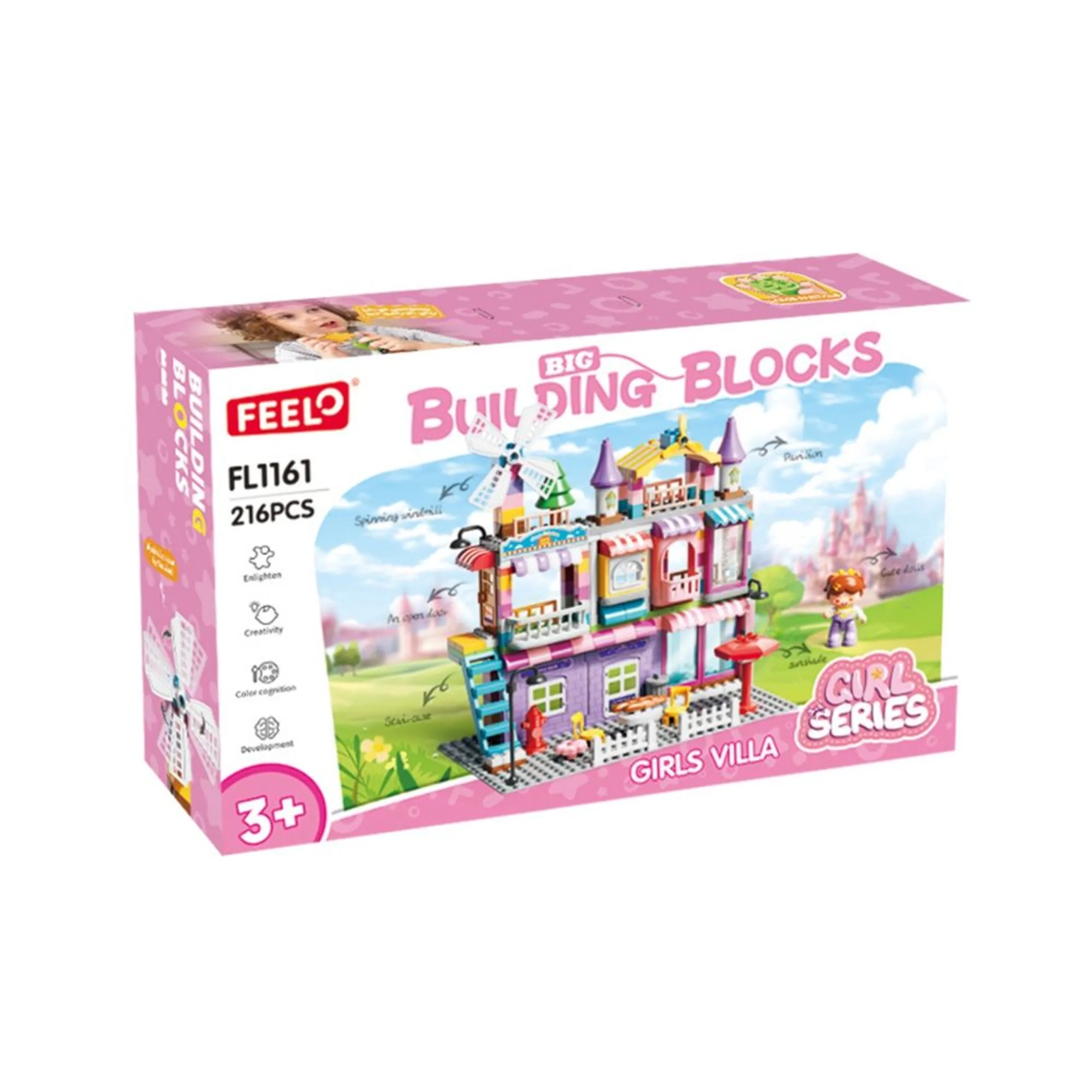 FEELO Girls Villa - 216 pcs