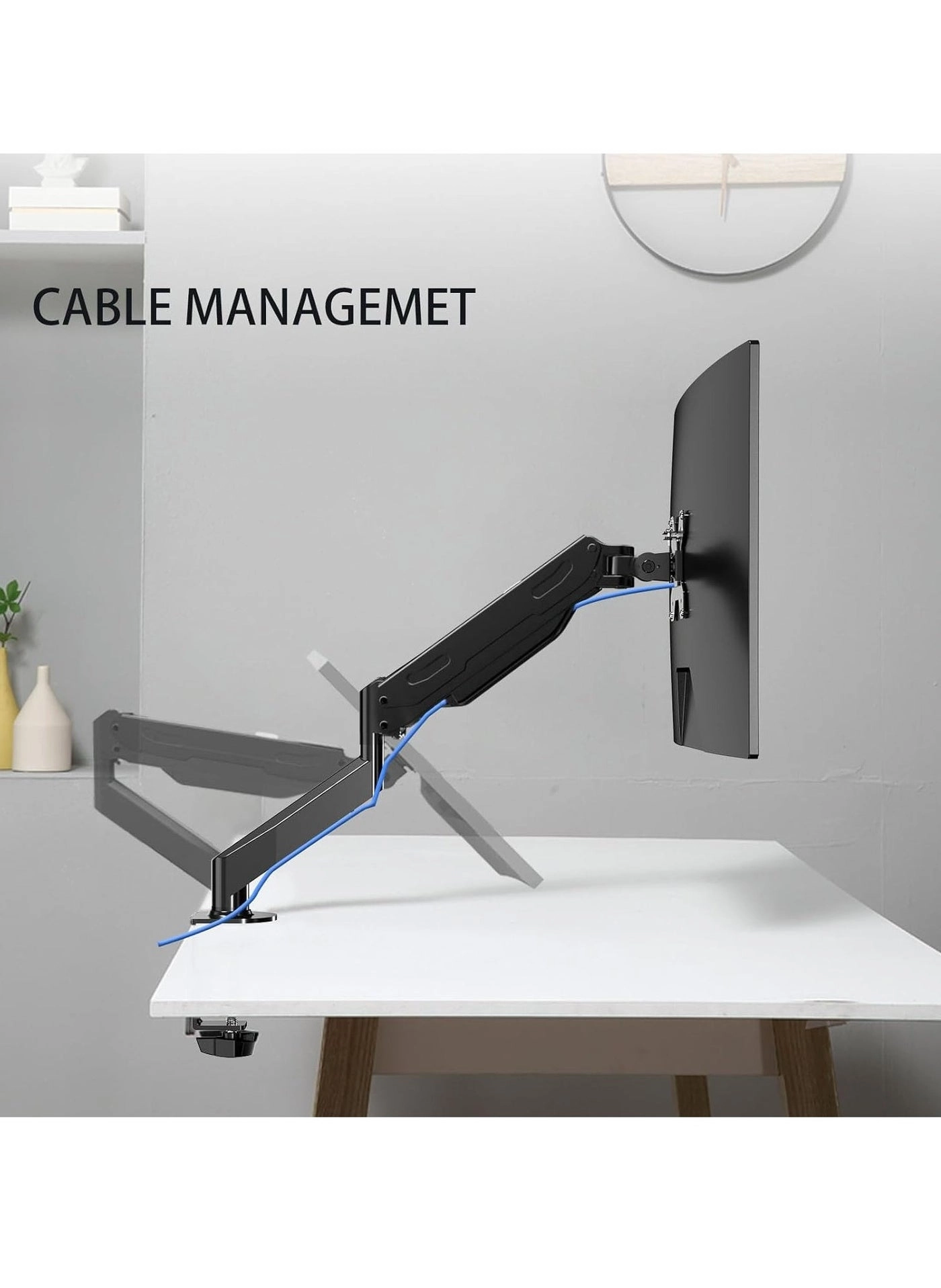 Single Monitor Arm - Single 13-32 Inch VESA 75x75/100x100mm