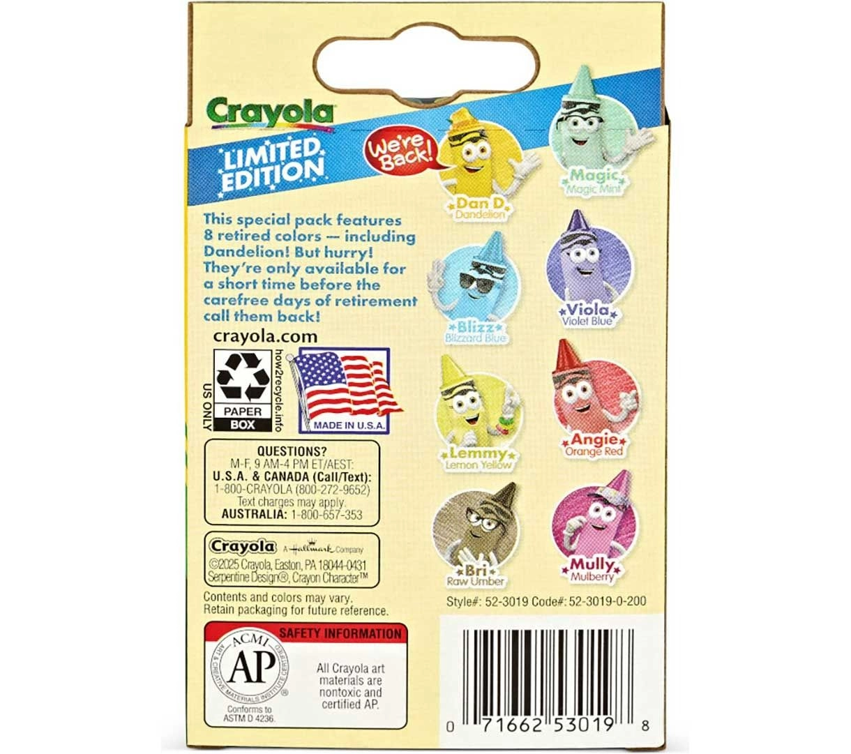 Character Shaped Limited Edition Crayons - 8 Pcs