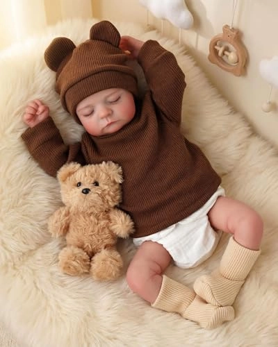 Reborn Baby Doll - 17-Inch Soft Cloth Body Sleeping Ages 3+