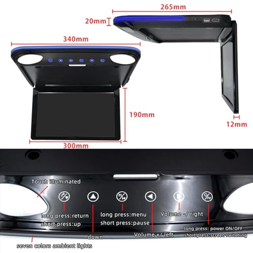 Car ceiling display - 12.1 Inches