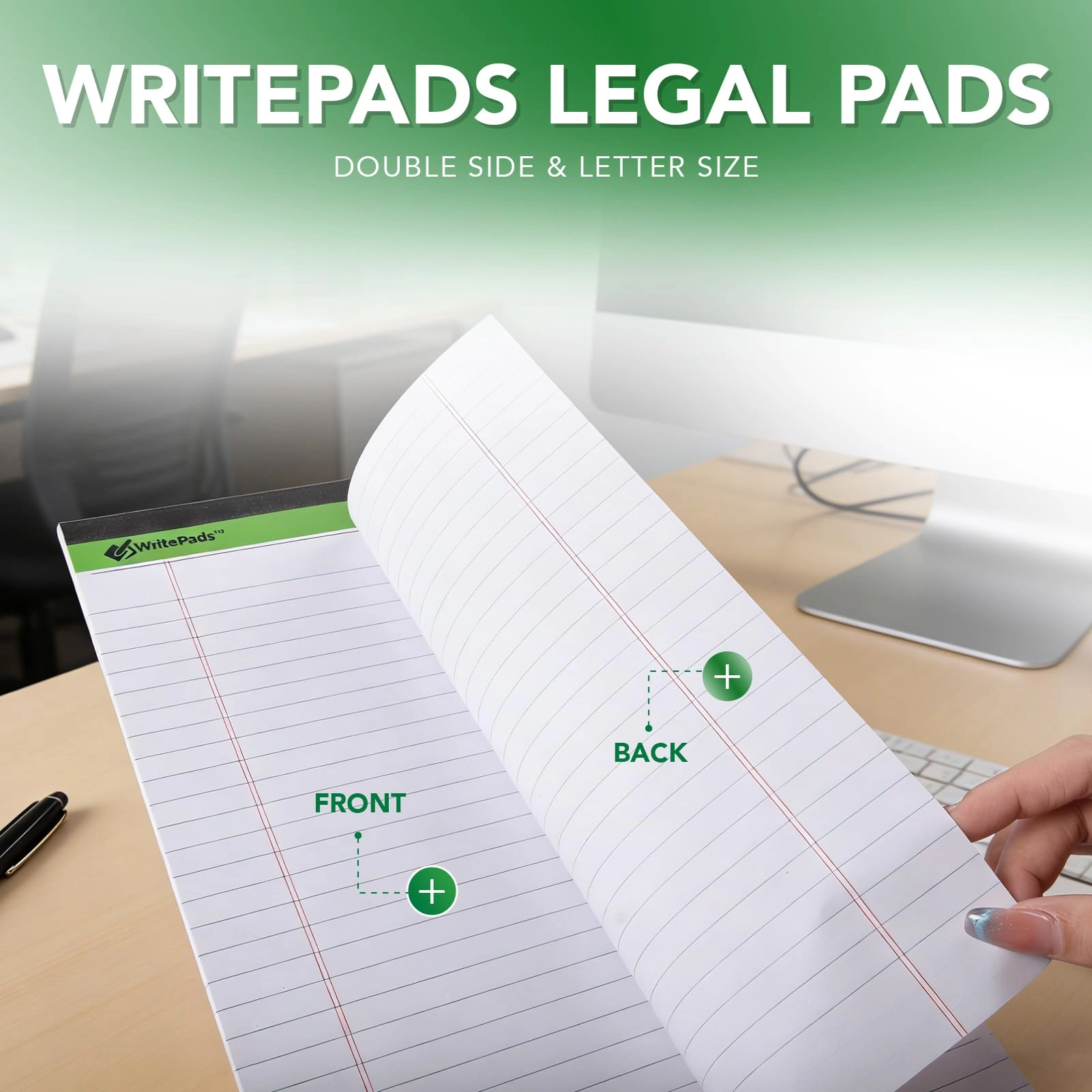 Legal Note pads 8.5-x-11.75-inch - Lined 600 Sheets