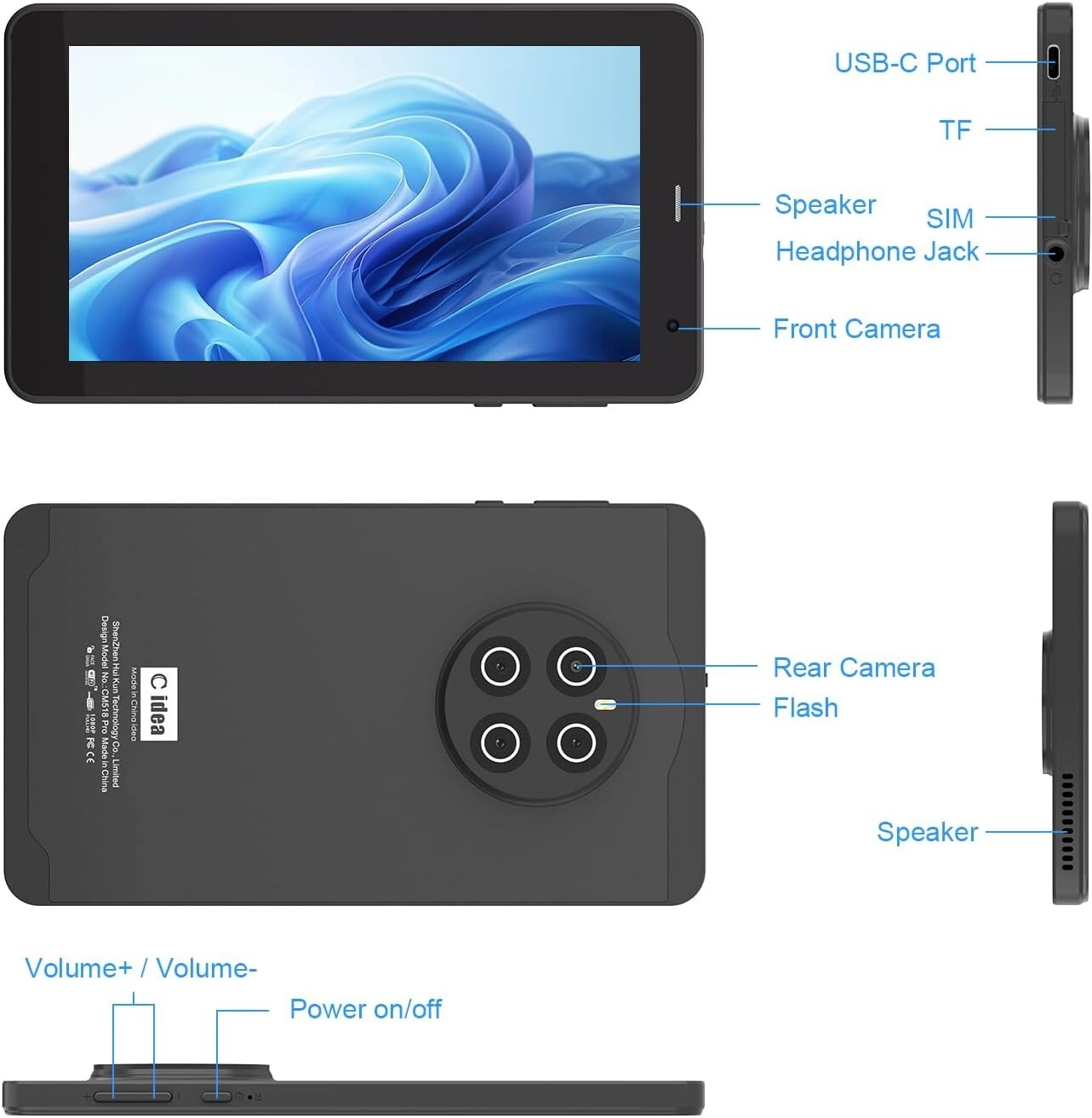 CM518 Pro Tablet 7" 5G 8GB RAM 512GB