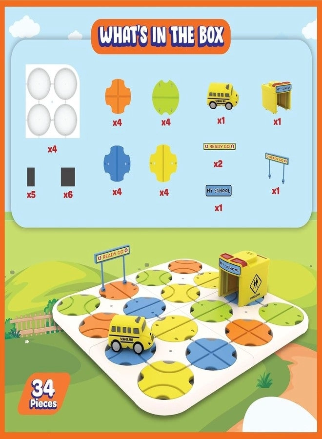 DIY Track Maze Race Car Track - School Bus