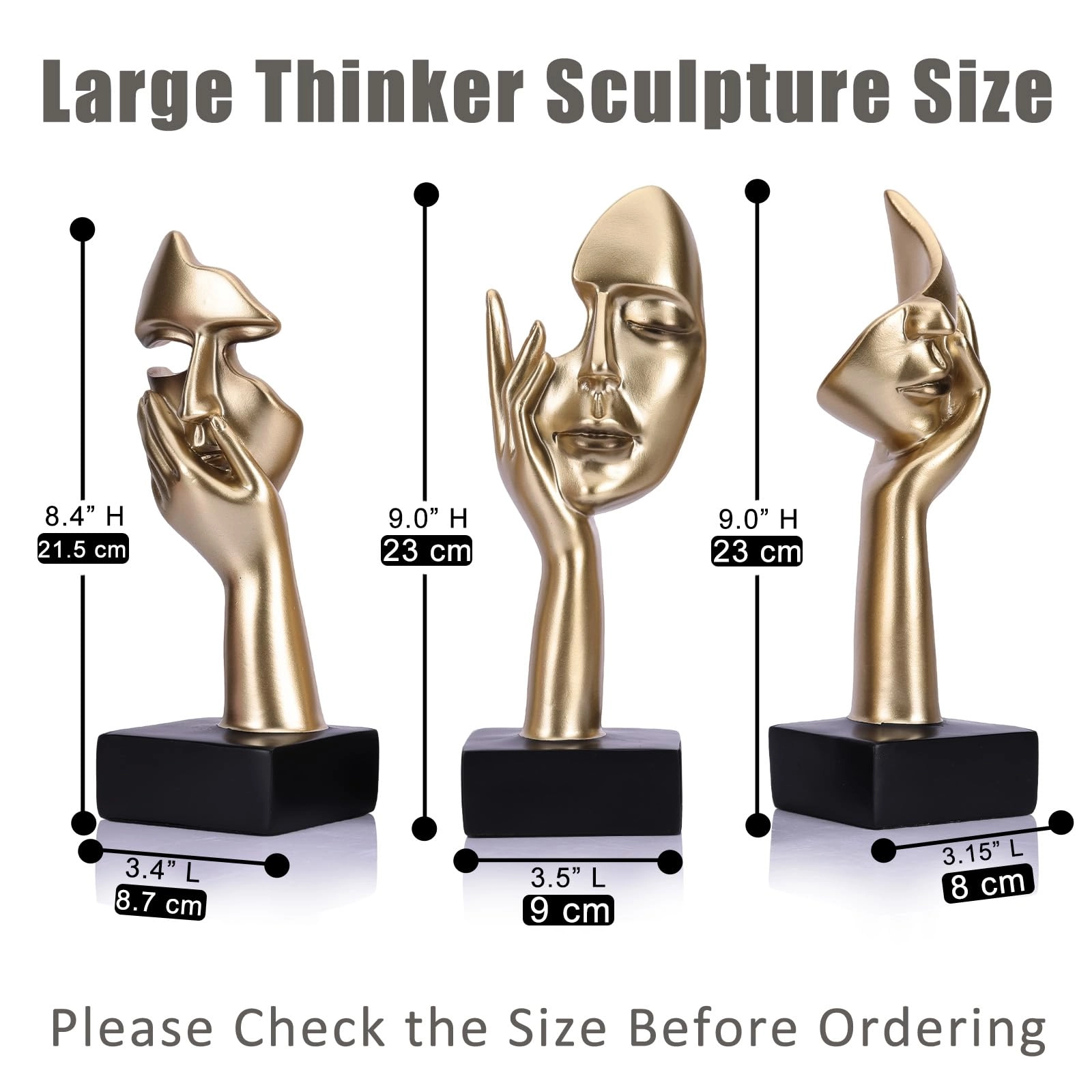 Thinker Statue - Plastic, Resin