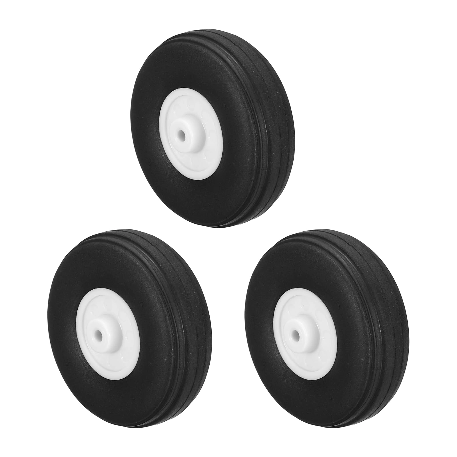 SourcingMap Wheels - 1.5" OD PU rubber Pack of 3