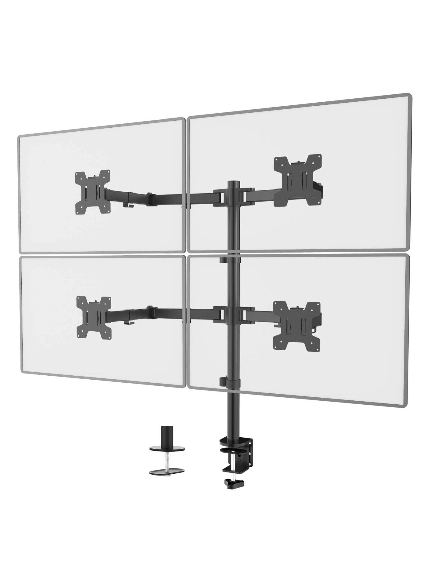 Quad Monitor Stand - four 27-inch 75x75mm, 100x100mm