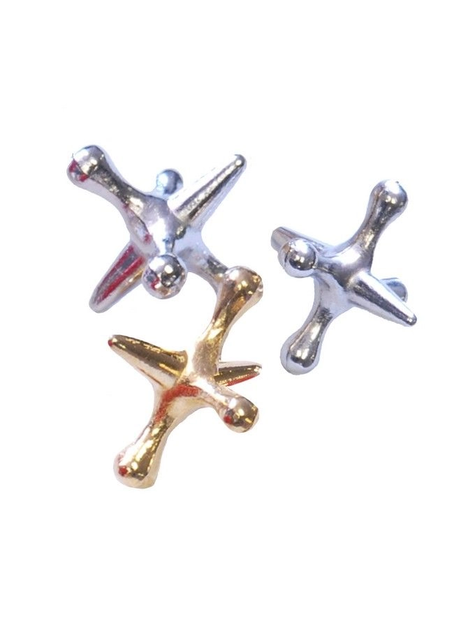 Old-Fashioned Metal Jacks - Wooden Box Red