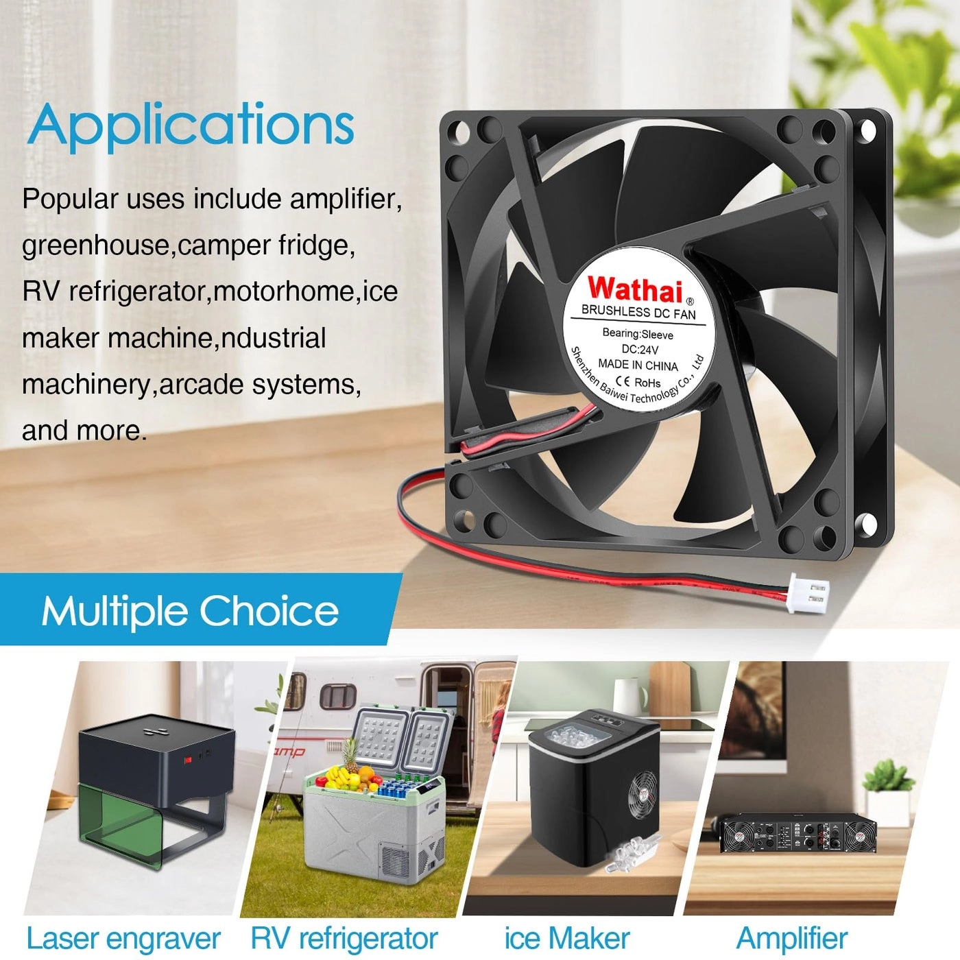 Cooling Fan - 2 Pack 80mm