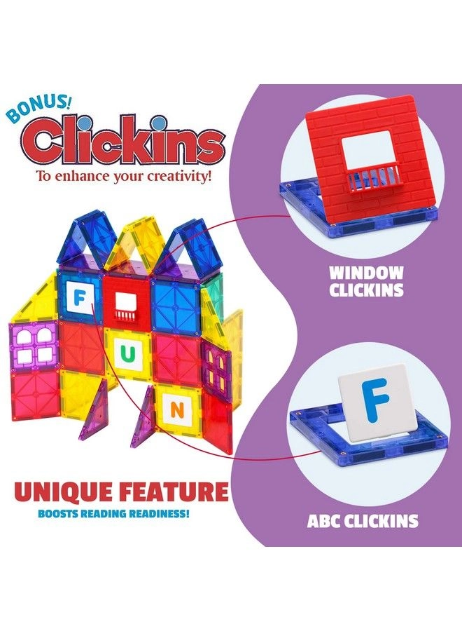 Magnetic Tile Building Set - 36 pcs