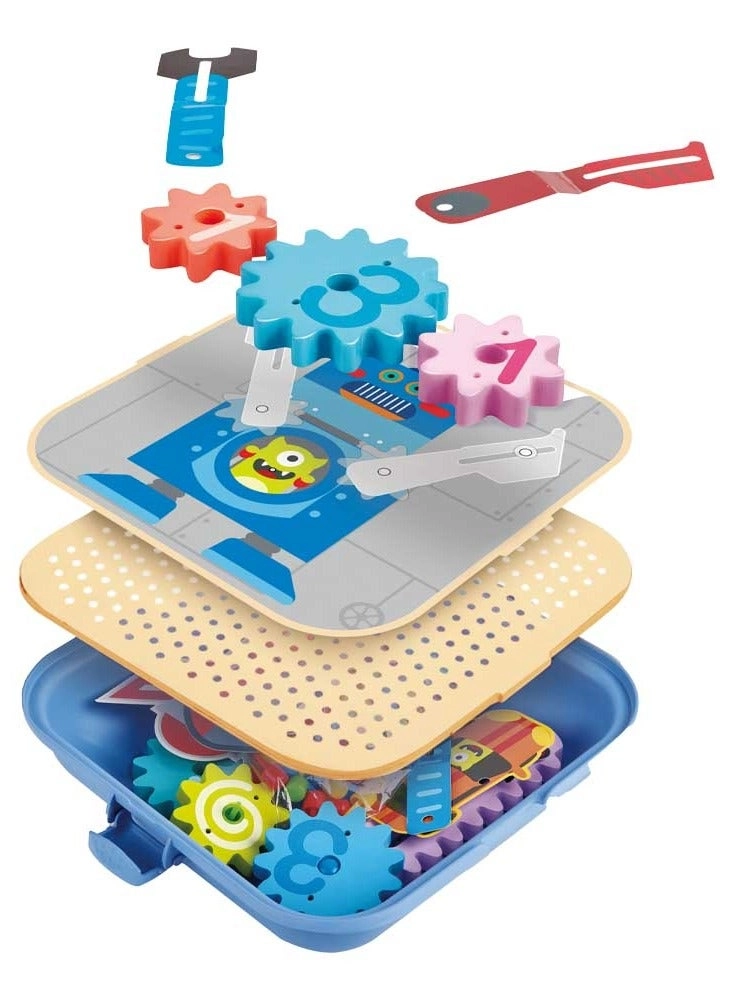 Cogworks Experimental Educational Wooden Playset - Engineer 115 pcs