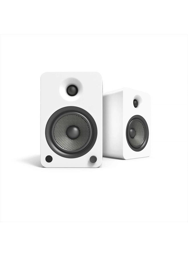 Kanto YU6MW - Powered Bookshelf Speakers Bluetooth Phono Preamp