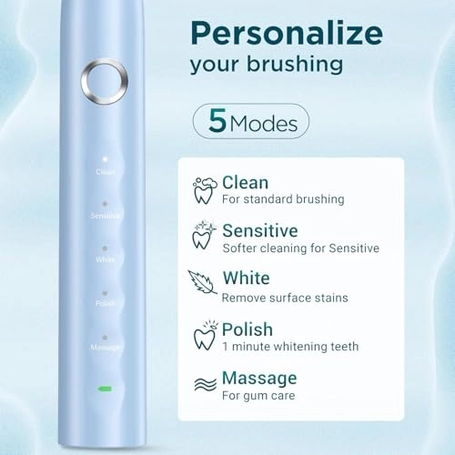 Electric Toothbrush - 8 Count Cherry Pink 120 Days Battery Life