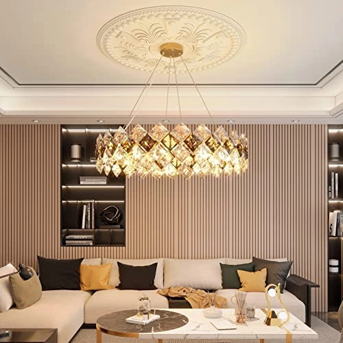 Round Crystal Chandelier - 6000K 4000K 3000K