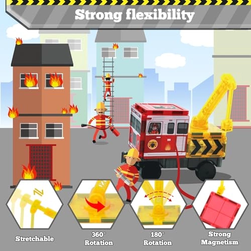 Magnetic Tiles (SK003) - Fire Rescue STEM