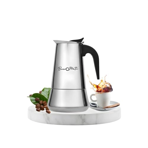 BEVEROMATIC Stovetop Moka Pot - 200ml Induction