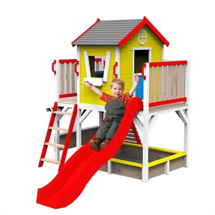 Cedar Log Wooden Playhouse