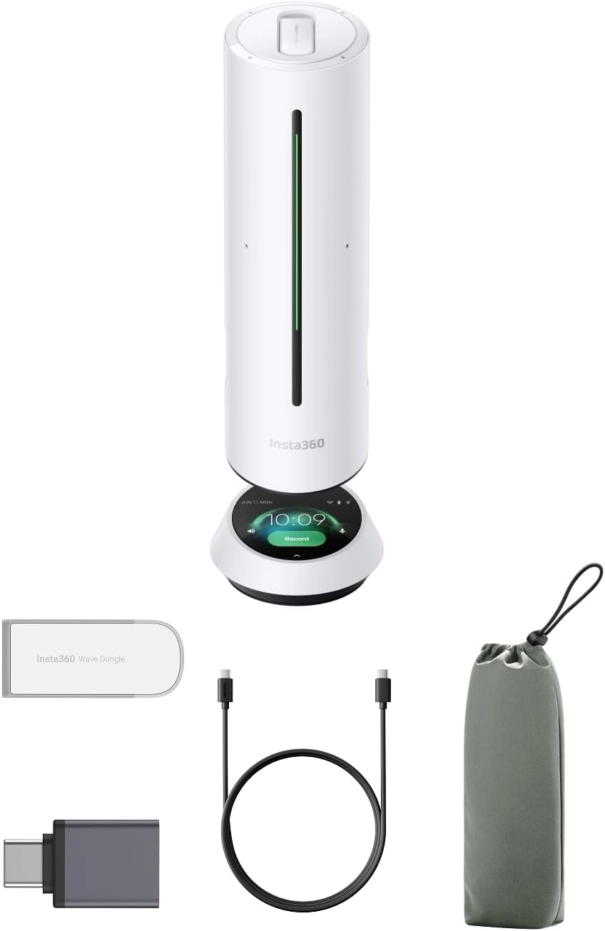 Insta360 Wave - 8-MIC 32 GB + wireless dongle + USB-C cable + USB-A to USB-C adapter + carry bag