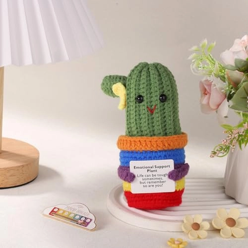 Cactus Funny Positive 13 cm Crochet