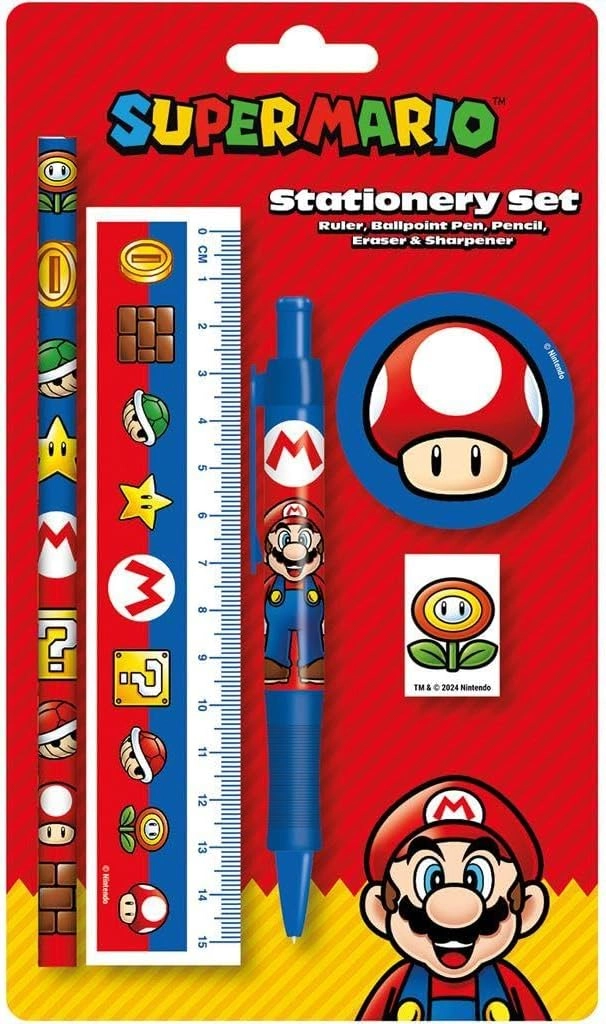 PYRAMID Super Mario Essential Stationery Set - five pieces
