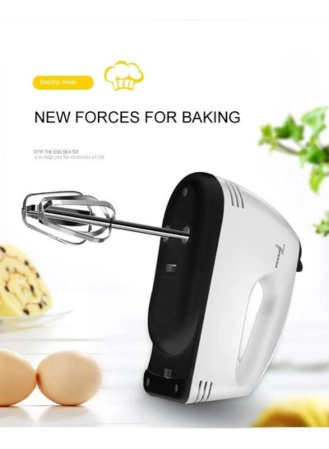 7-Speed Hand Mixer - two chrome Beater two Dough Hook