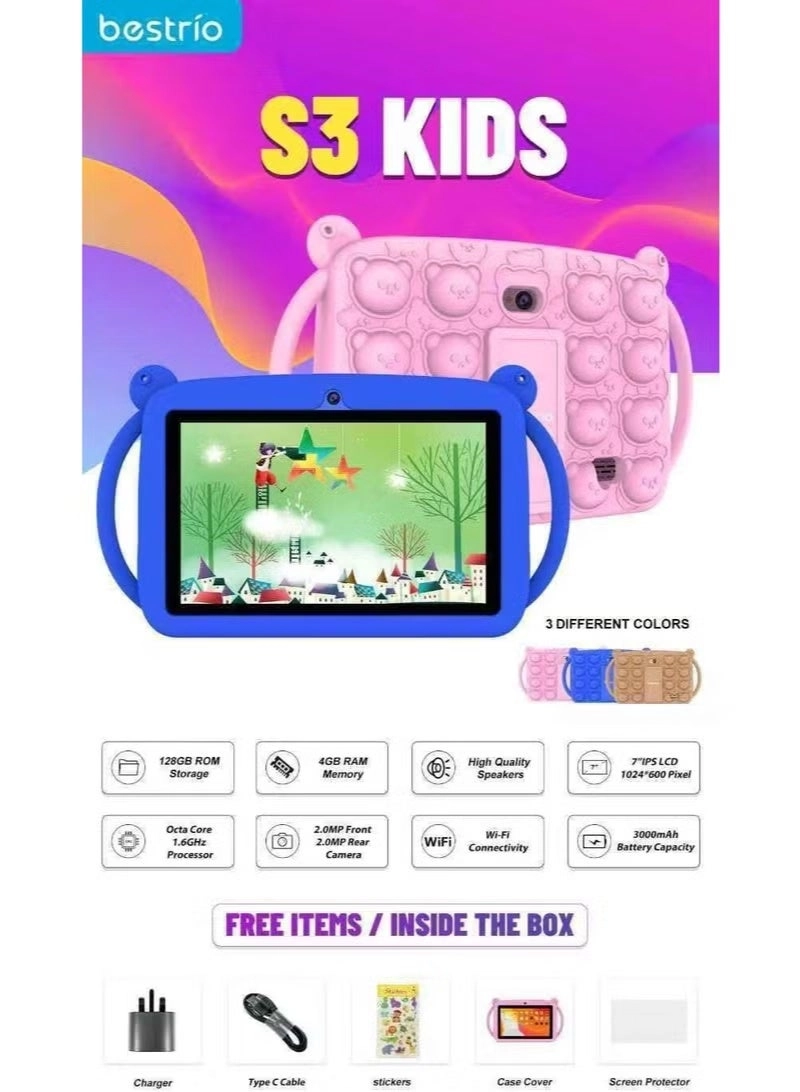 S3 Kids Tablet - 4GB 7-inch 128GB