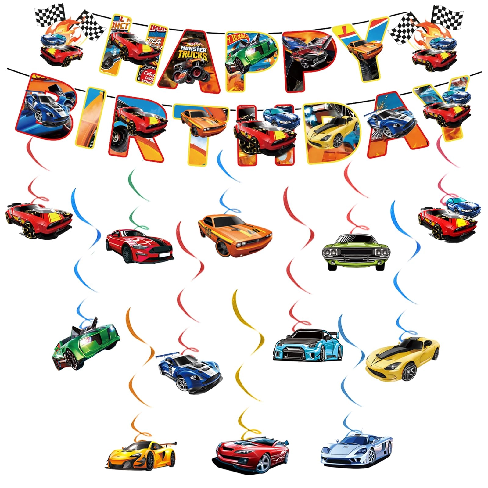ntgfu Miner Birthday Decorations Banner - 14Pcs Birthday