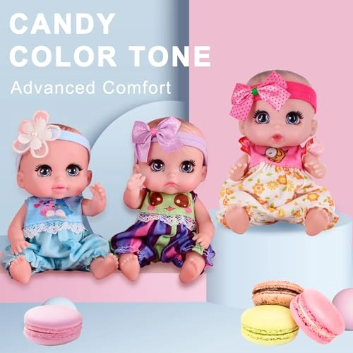 Reborn Baby Doll - 6" 16 cm Vinyl Purple Ages 3+