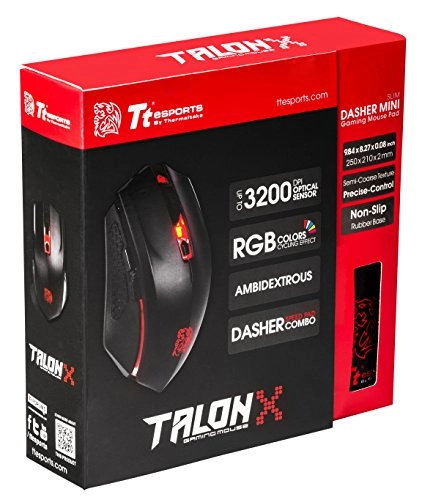 Talon X Gaming Mouse & Mouse Pad Combo - USB