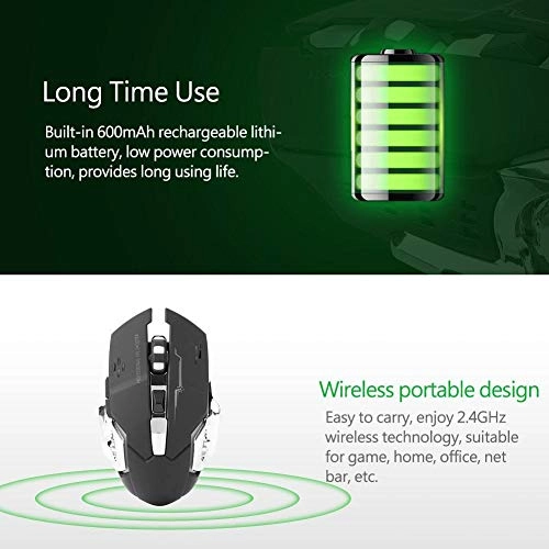 2400DPI Optical Wireless Mouse - USB, Wi-Fi