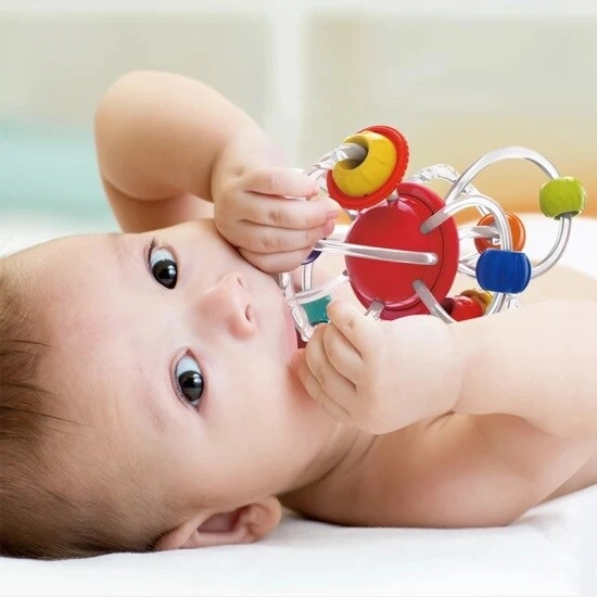 Planet Hand Catching Ball Teether - 8 planets multi-textured