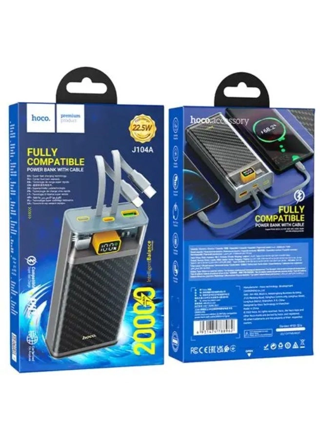 Hoco J104A - 20000mAh 22.5W Fast-Charging