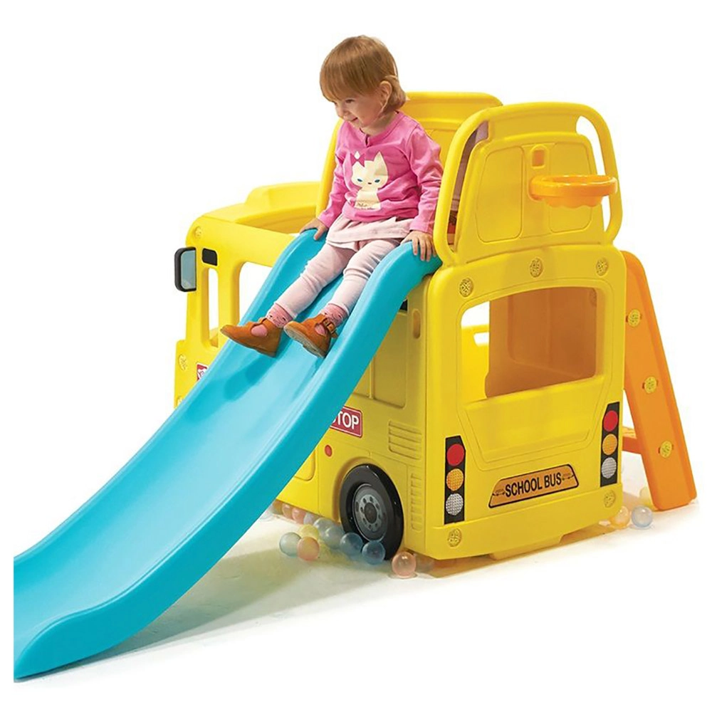 3-in-1 Little School Bus Slide Play Set - 145 x 72 x 36 cm 2 to 6 years