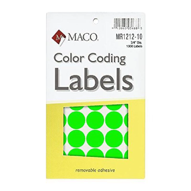 Color Coding Labels - 768 Labels .25 in ( 6.35 mm )