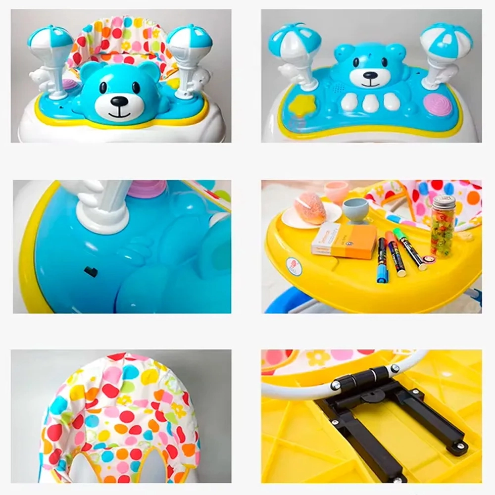 Baby Walker - Coffee + Head Protection Pillow - Blue