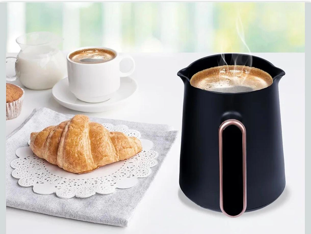 Turkish Coffee Maker - Smart Touch Fast Heating + Mini Waffle & Pancake Maker - Non-Stick Coating