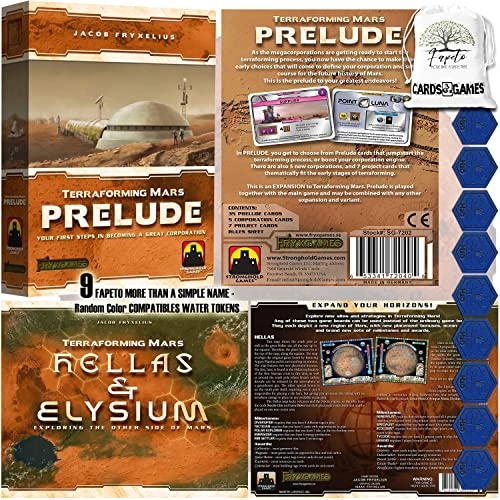 Drawstring Bag - Random Color + Water Tokens + Terraforming Mars - Base Core + Turmoil + Colonies + Prelude + Hellas & Elysium + Venus Next